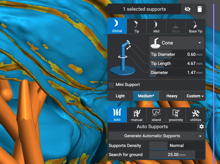 Control each element of your supports