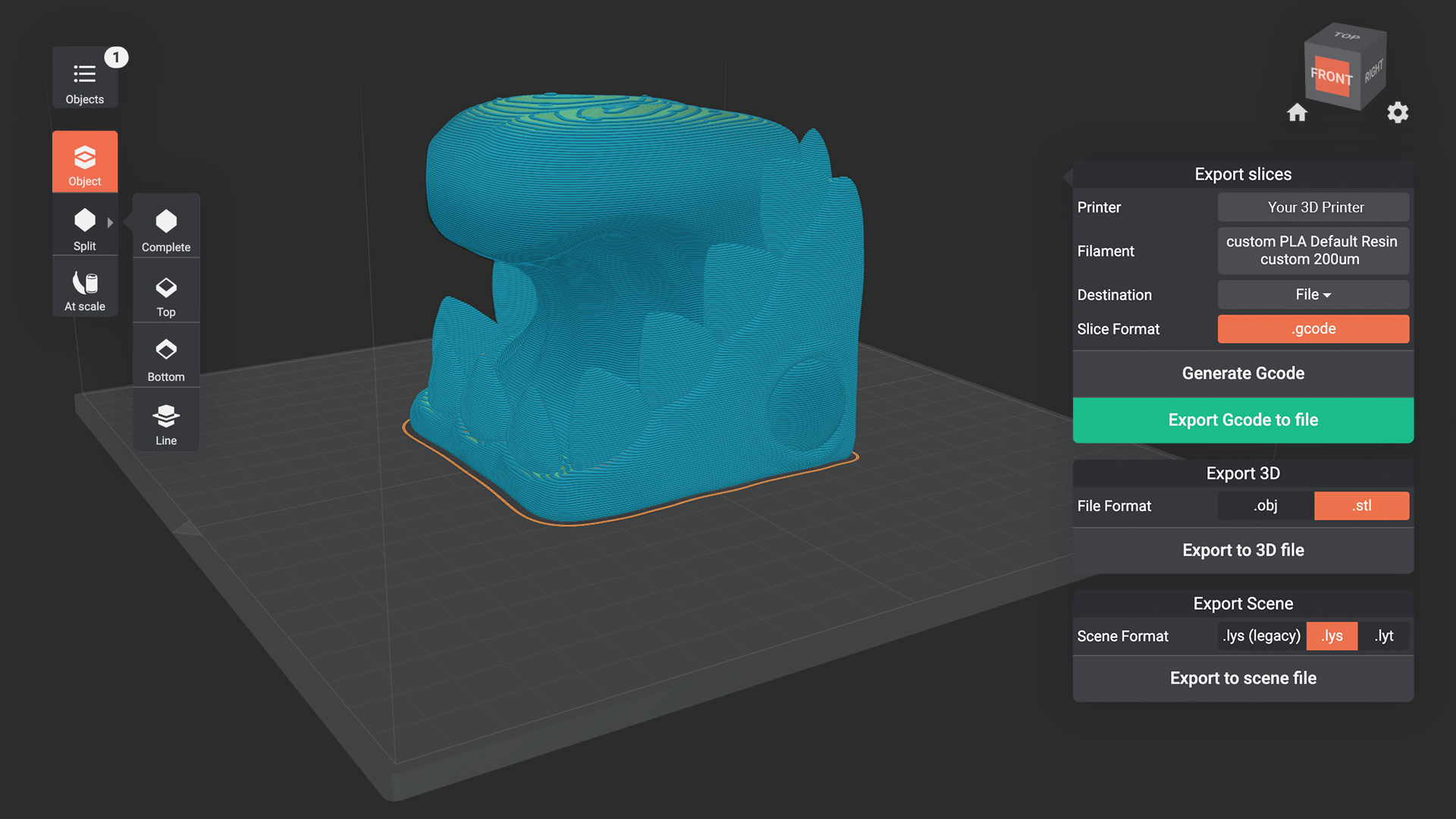 Lychee Slicer Filament interface