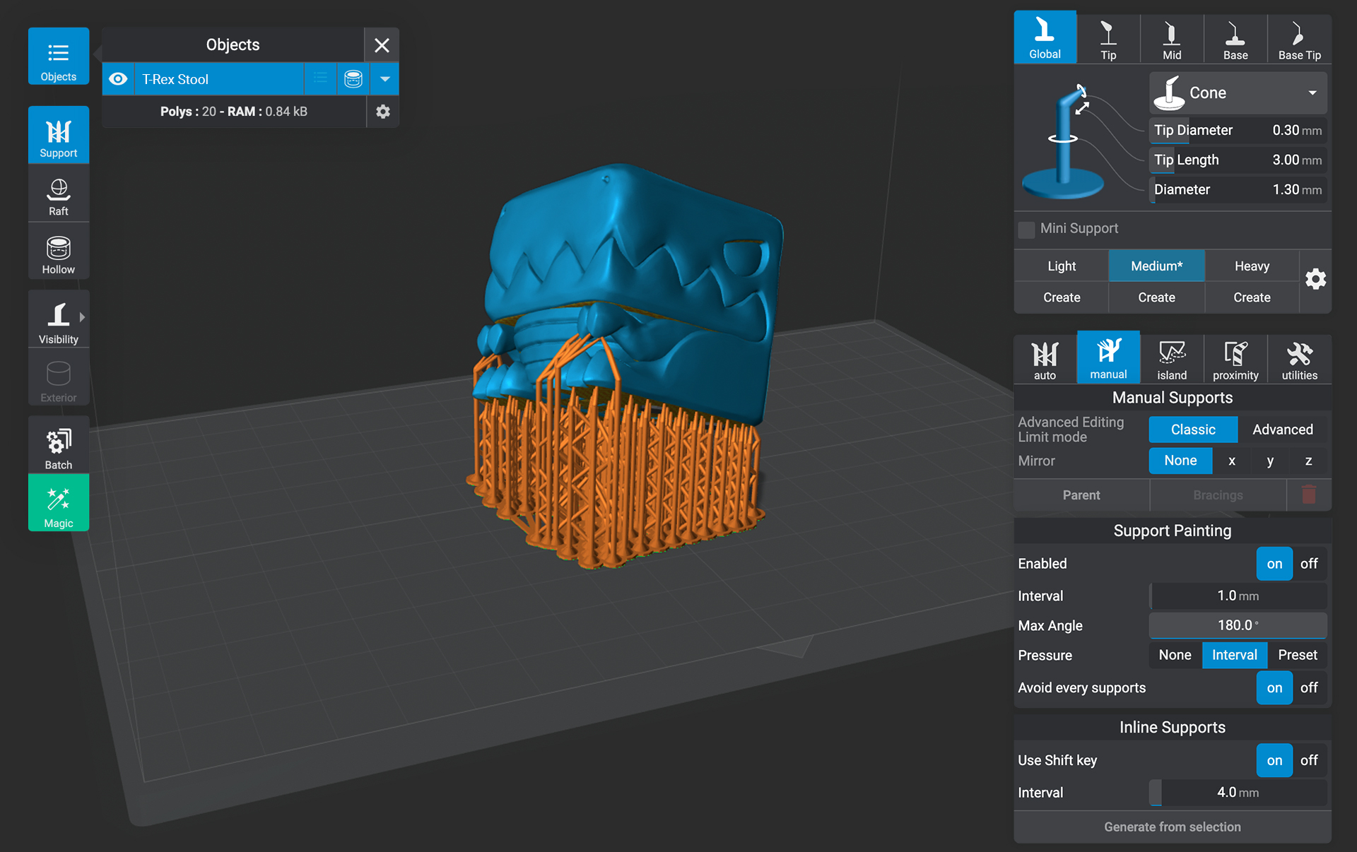 LycheeSlicer Resin interface